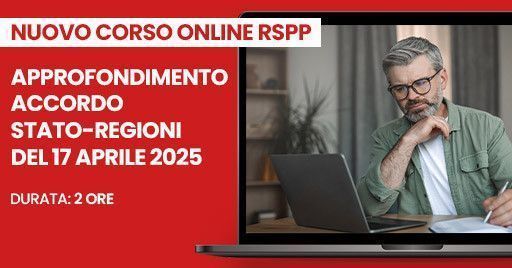 Nuovo corso online sui contenuti dell’Accordo Stato-Regioni 2025
