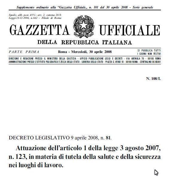 D.Lgs. 81/2008