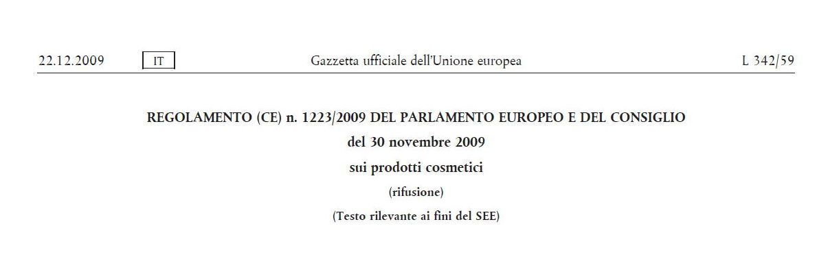Regolamento UE cosmetici