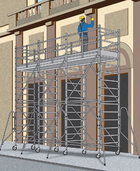 Utilizzo di un trabattello multiplo (se previsto dal fabbricante)