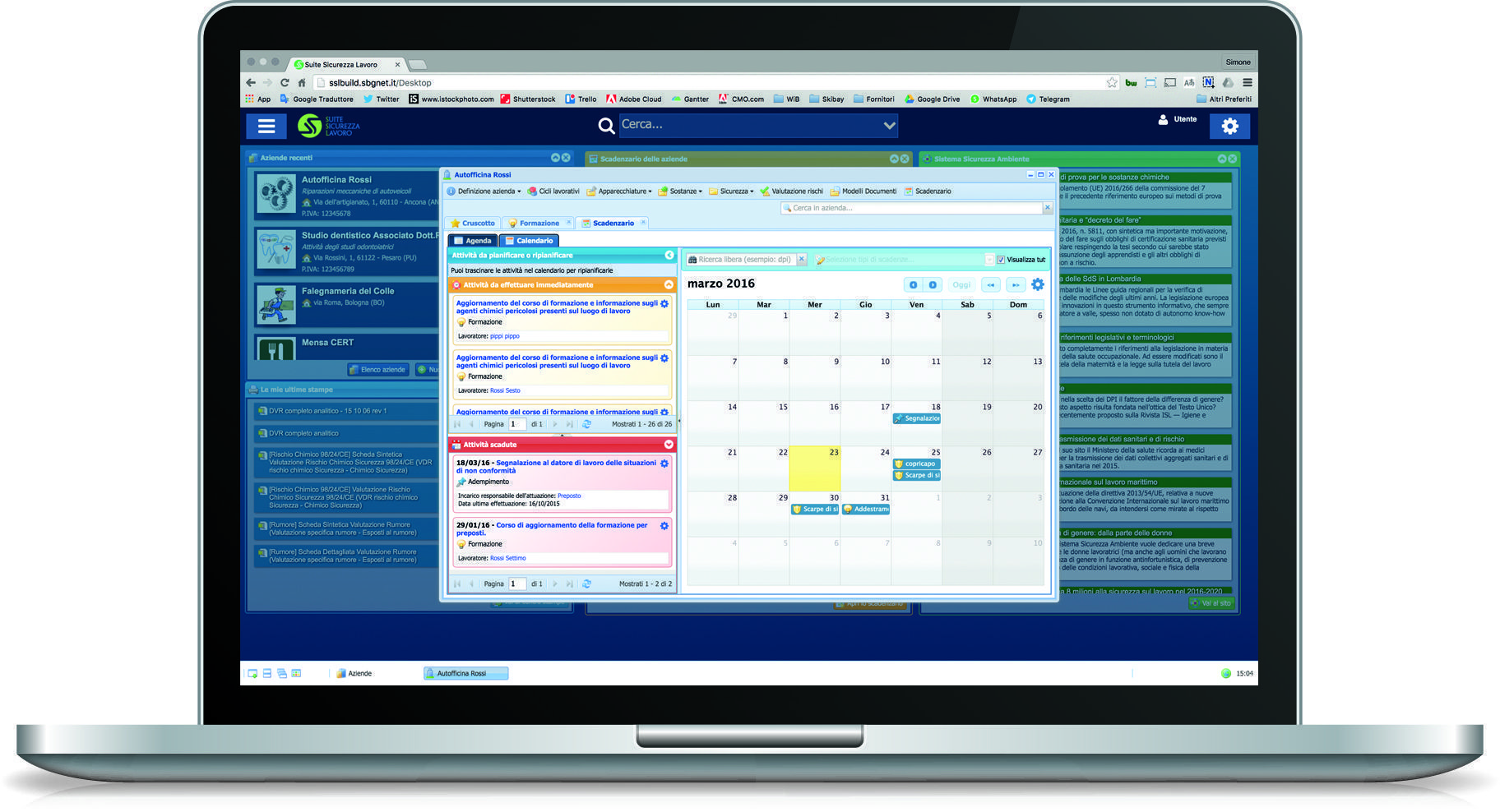 Suite Sicurezza Lavoro, illustrazione dimostrativa