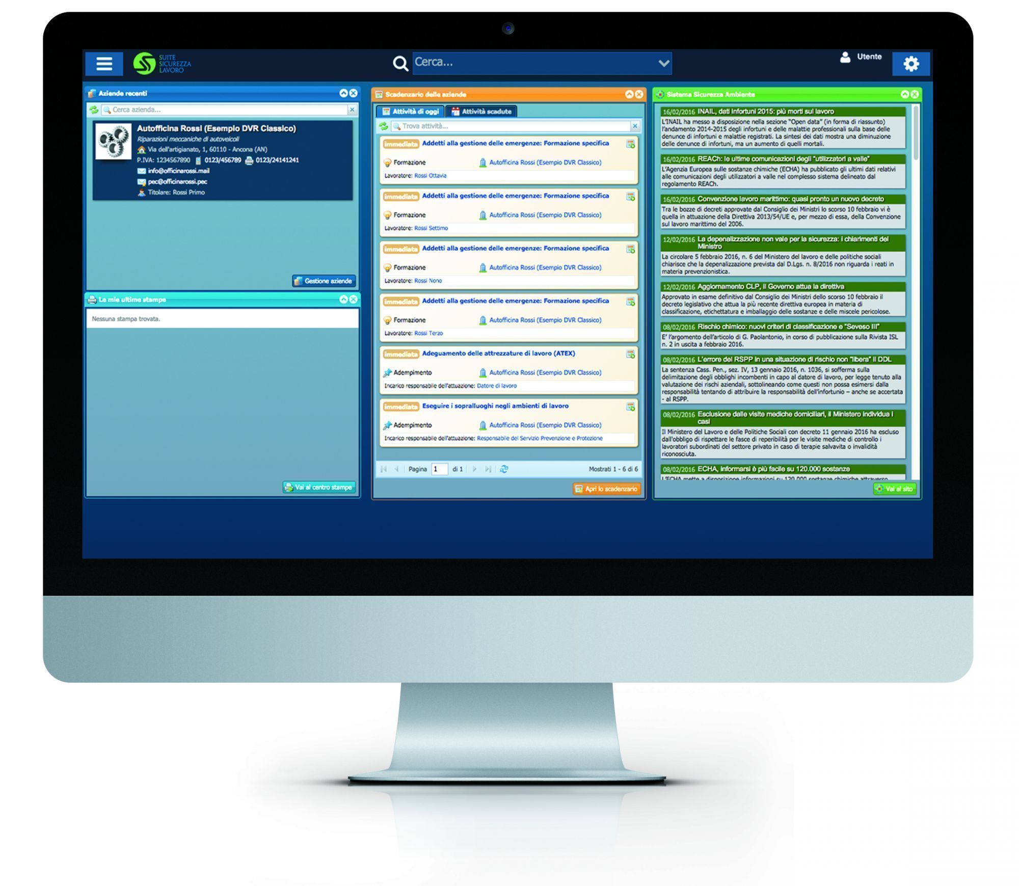 Suite Sicurezza Lavoro, illustrazione dimostrativa