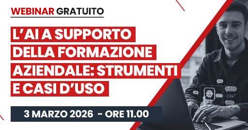 Webinar: “L’Intelligenza Artificiale a supporto della formazione” Articolo di eLearning News